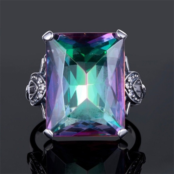 Mystic Rainbow Topaz Ring - Picture 2 of 7